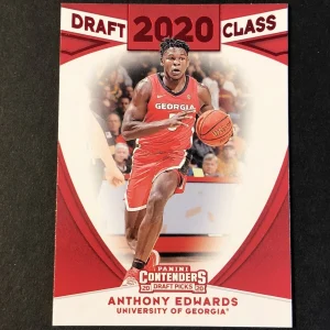 Anthony Edwards Draft Class 1st Pick Rookie Card 2020 Panini Contenders Red Foil