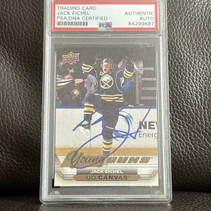 Jack Eichel Signed 2015-16 Series 1 Upper Deck UD Canvas Young Guns Psa/Dna Slab