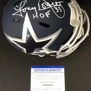 Tony Dorsett Signed Autographed Dallas Cowboys AMP Mini Helmet Psa/Dna