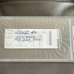 Jarred Kelenic Signed MLB DEBUT Ticket Stub “MLB Debut 5/13/21” Psa GemMT 10AUTO