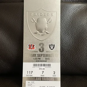 Amari Cooper NFL DEBUT Ticket Stub Septemer 13, 2015 RARE