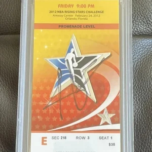 Kyrie Irving Signed 2012 Rising Stars Game Ticket Stub MVP Psa/Dna Slab Auto