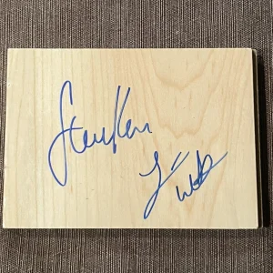 Steve Kerr + Luke Walton Signed Floorboard 2015 NBA Champions Warriors