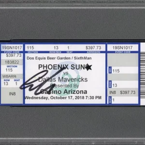 Luka Doncic Signed NBA DEBUT Full Ticket Stub Auto Psa/Dna 10/17/2018 LA LAKERS