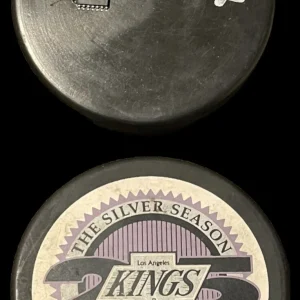 Wayne Gretzky Signed Auto + GAME USED LA Kings 25th Anniversary Official Puck