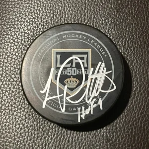 Luc Robitaille Signed LA Kings 50th Anniversary Official Game Puck “HOF”