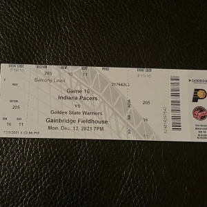 Warriors Ticket Stub 12/13/21 Stephen Curry Three #2972 Last Game Before Record