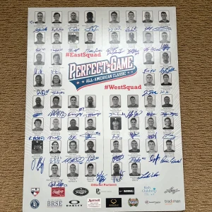 2014 Perfect Game All-American Classic Signed Poster Riley, Tucker, Mckenzie +++