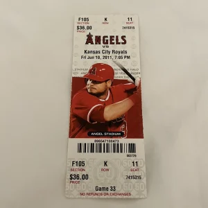 Mike Moustakas MLB DEBUT Full Ticket Stub 6/10/2011 Kansas City Royals