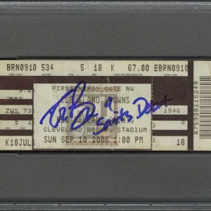 Drew Brees Signed Saints Debut 9/10/06 Full Ticket Stub Auto Psa GEM MT 10 AUTO