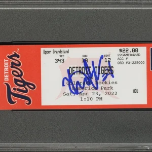 Miguel Cabrera Signed 3,000 Hit Full Ticket Stub Psa MINT 9/GEM MT 10 4/23/2022