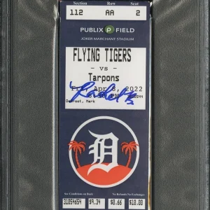 Rachel Balkovec Signed Debut 1st Female Manager Full Ticket Stub Psa GEM 10 AUTO