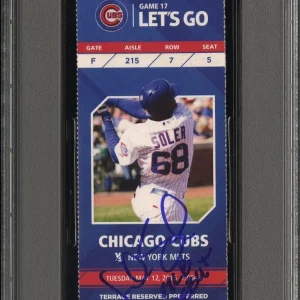 Noah Syndergaard Signed MLB DEBUT Full Ticket Stub Inscribed Psa GEM MT 10 AUTO