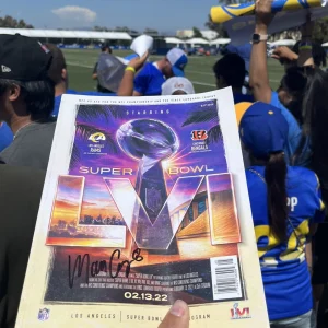 Matt Gay Signed Official Super Bowl LVI Program Los Angeles Rams Champions