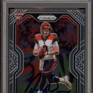 2020 Panini Prizm #307 Joe Burrow Rookie Card Auto Psa MINT 9/GEM MINT 10 RC