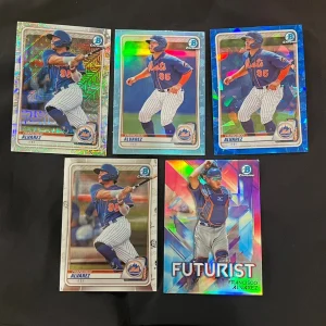 Francisco Alvarez 2020 1st Bowman Chrome LOT of 4 + (1) 2021 Futurist NY Mets