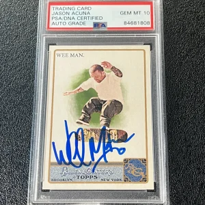 Wee Man Signed 2011 Topps Allen & Ginter Rookie Card #272 Psa GEM MINT 10 AUTO