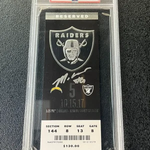 Mike Williams Signed Auto NFL DEBUT Full Ticket Stub Psa/Dna Slab GEM MT 10 AUTO