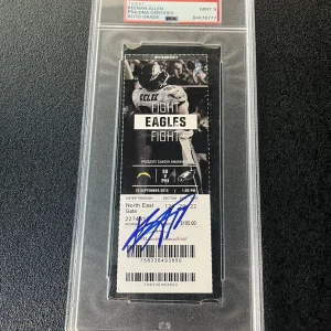 Keenan Allen Signed Auto NFL DEBUT Full Ticket Stub Psa/Dna Slab MINT 9 AUTO