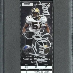 Matthew Stafford Signed NFL DEBUT Ticket Stub Inscribed Psa MINT 9 AUTO 9/13/09