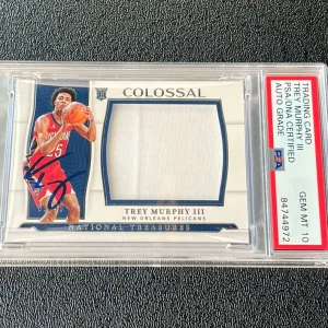 Trey Murphy III Signed 2021 National Treasures Colossal /99 RPA Psa GEM 10 AUTO