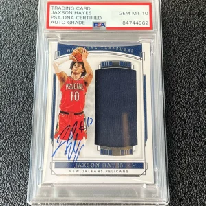 Jaxson Hayes Signed 2019 National Treasures Jumbo /99 RPA Psa GEM MINT 10 AUTO