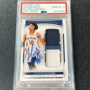 Jaxson Hayes Signed 2019 National Treasures Dual /99 RPA Psa GEM MINT 10 AUTO