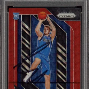 2018 Panini Prizm #280 Luka Doncic Ruby Wave Rookie Card Auto Psa/Dna LA LAKERS