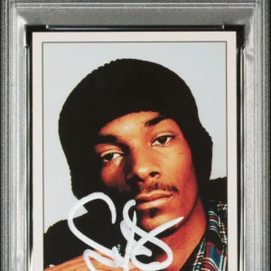 Snoop Dogg Signed 1995 Panini Smash Hits Rookie Card #123 Psa NM 7/GEM 10 AUTO