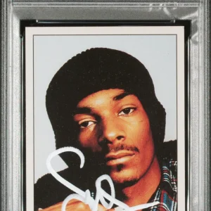 Snoop Dogg Signed 1995 Panini Smash Hits Rookie Card #123 Psa NM 7/GEM 10 AUTO