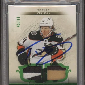 2021 UD Artifacts Trevor Zegras Rookie Relic Emerald RPA /99 Psa GEM MT 10 AUTO