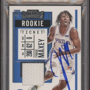 2020 Panini Contenders Tyrese Maxey Rookie Ticket Swatch RPA Psa GEM MT 10 AUTO