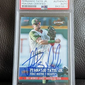 Fernando Tatis Jr Signed 2017 Midwest League All Star Game Card Psa/Dna Slabbed