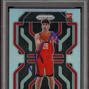 Alperen Sengun Signed 2021 Panini Prizm Silver Rookie Card #318 Psa GEM 10 AUTO