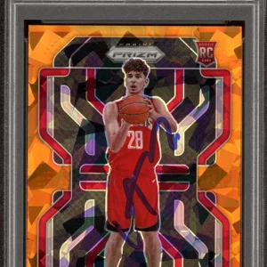 Alperen Sengun Signed 2021 Prizm Orange Ice Rookie Card #318 Psa GEM MT 10 AUTO