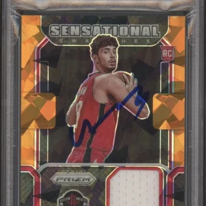 Alperen Sengun Signed 2021 Prizm Sensational Orange Ice RPA Psa GEM 10 AUTO RC