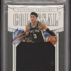Keldon Johnson Signed 2019 National Treasures Colossal RPA /99 Psa MINT 9 AUTO