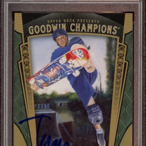 Tony Hawk Signed 2015 Upper Deck Goodwin Champions Rookie Card Auto #51 Psa/Dna