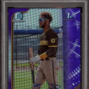 Samuel Zavala 2022 Bowman Chrome Purple Refractor Auto /250 Psa GEM MINT 10/10