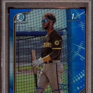 Samuel Zavala 2022 Bowman Chrome Blue Refractor Auto /150 Psa MINT 9/GEM MINT 10