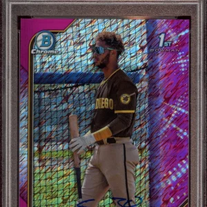 Samuel Zavala 2022 Bowman Chrome Fuchsia Shimmer Auto /199 Psa MINT 9/GEM MT 10