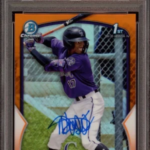 Dyan Jorge 2023 Bowman Chrome Orange Refractor Auto /25 Psa MINT 9/GEM MINT 10