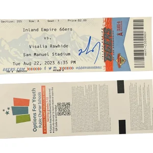 Nelson Rada Signed Autographed Full Ticket Stub 66ers Angels Top Prospect