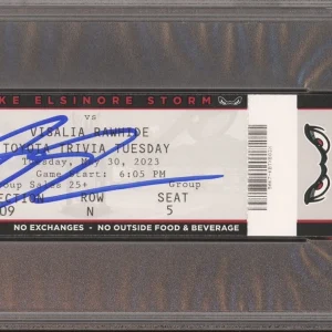 Ethan Salas Signed MILB Pro Debut Full Ticket Stub 5/30/23 Psa GEM MINT 10 AUTO