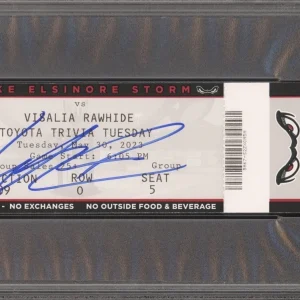 Ethan Salas Signed MILB Pro Debut Full Ticket Stub 5/30/23 Psa/Dna Auto Padres