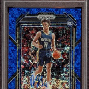 Dyson Daniels 2022 Panini Prizm Blue Fast Break Rookie Card Auto /150 Psa 9/10