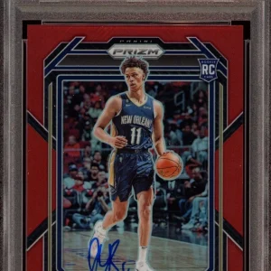 Dyson Daniels 2022 Panini Prizm Red Rookie Card Auto /299 Psa MINT 9/GEM MT 10