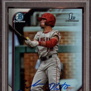 Zach Neto 2022 Bowman Chrome Draft Refractor Auto Psa MINT 9/GEM MINT 10