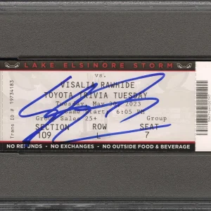 Ethan Salas Signed Pro Debut Full Ticket Stub 5/30/23 Psa/Dna Dual GEM 10 AUTO