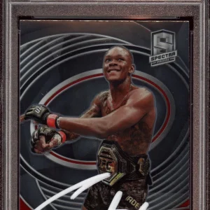 Israel Adesanya Signed 2021 Panini UFC Chronicles Spectra Card Psa GEM 10 AUTO